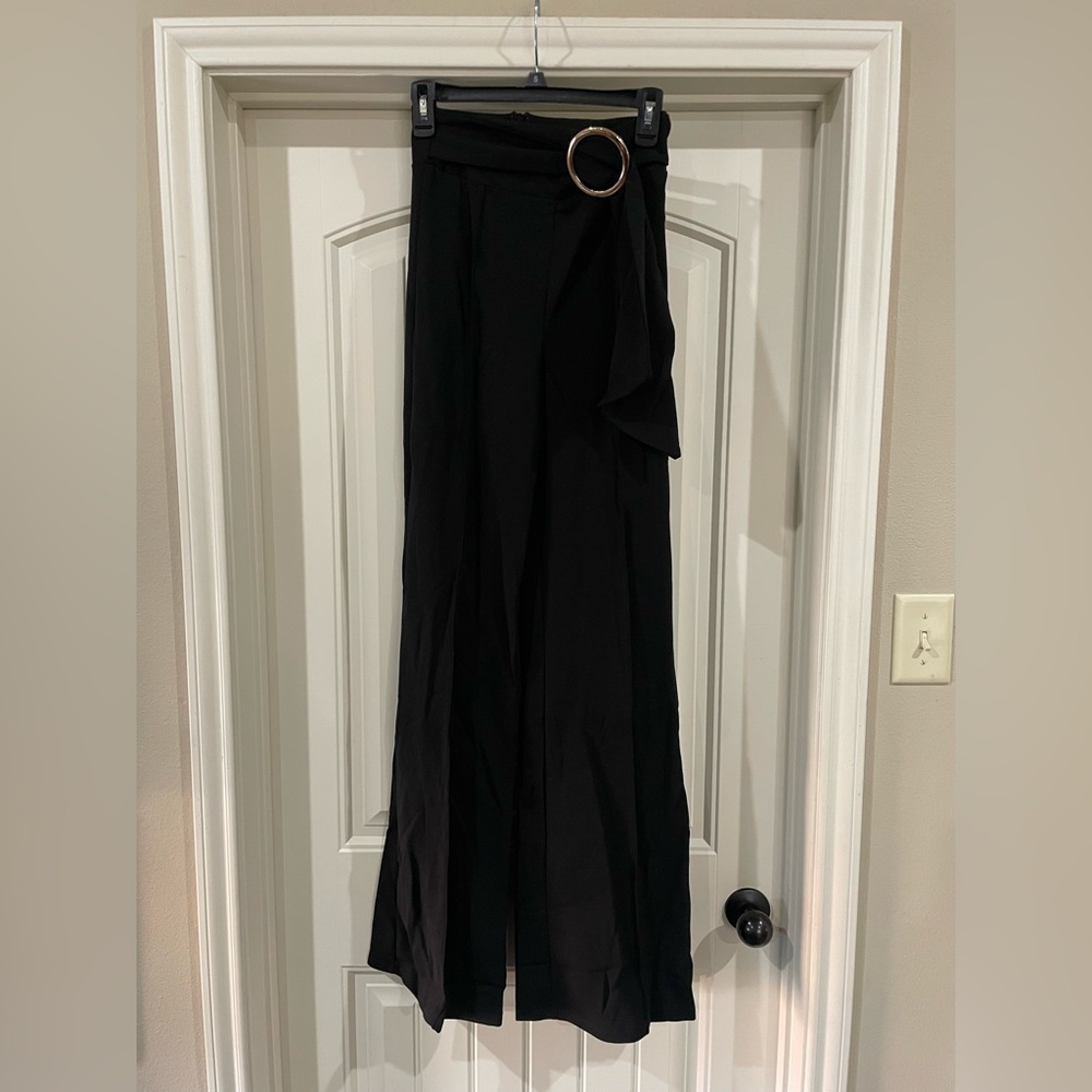 NEW with tags - XS/S Black front seam boutique pants with 34 inch inseam